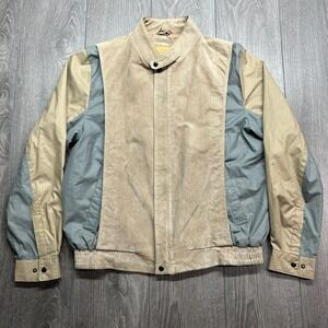 Vintage Club International Tip Top 80s Medium Suede Colorblock Bomber Jacket 42
